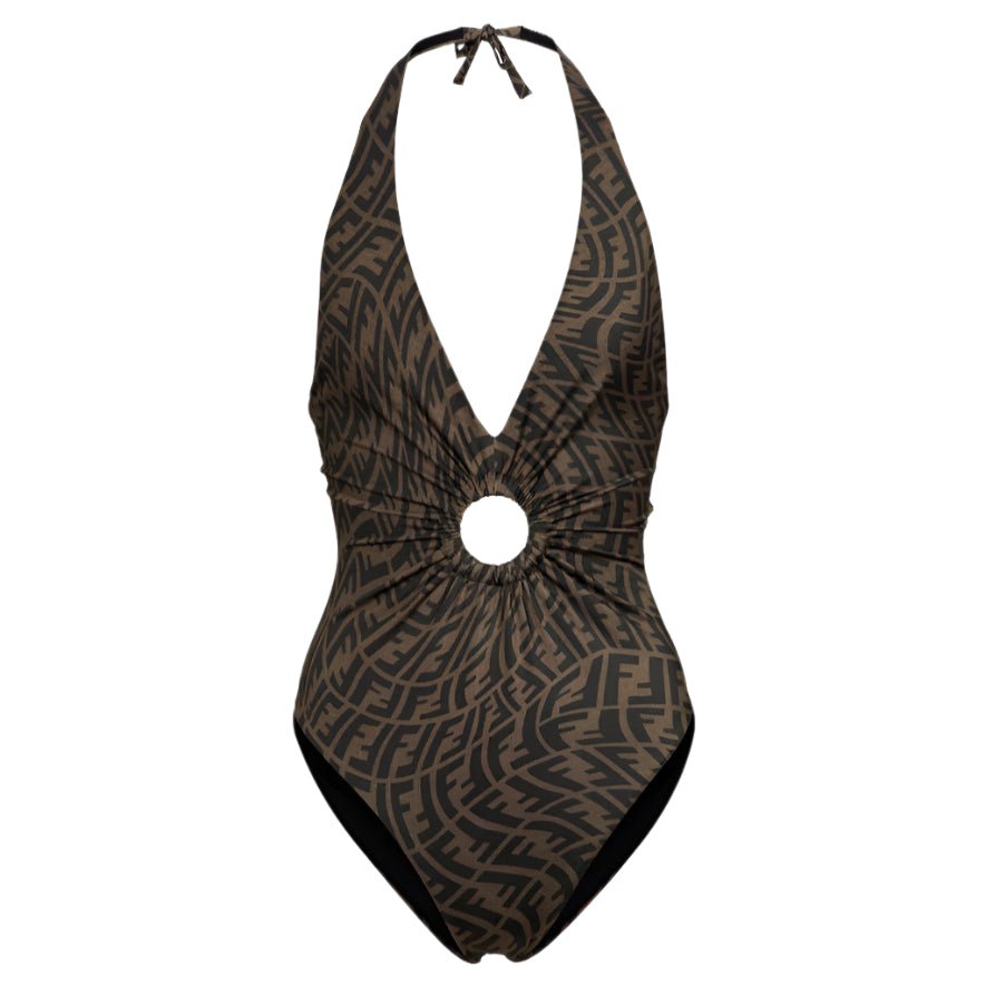 Fendi x Sarah Coleman SS21 One-Piece Swimsuits Women's Brown