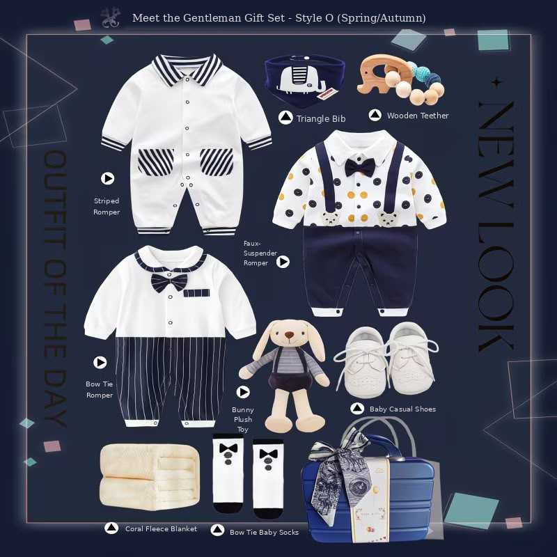Faux-Suspender Romper Gentleman Set – Style (Spring/Autumn)