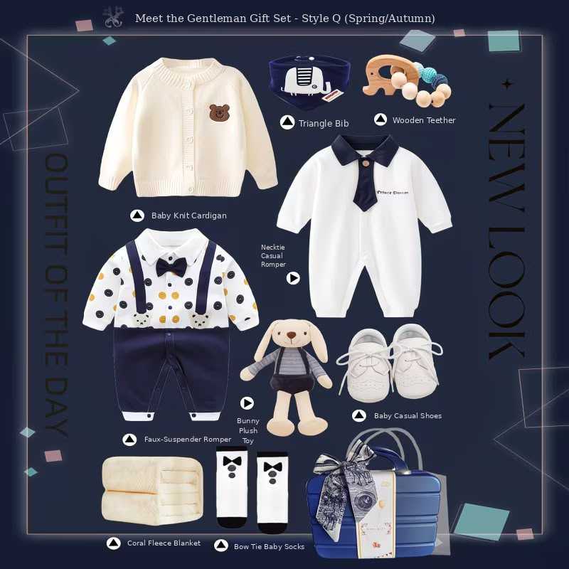 Faux-Suspender Romper Gentleman Set – Style (Spring/Autumn)