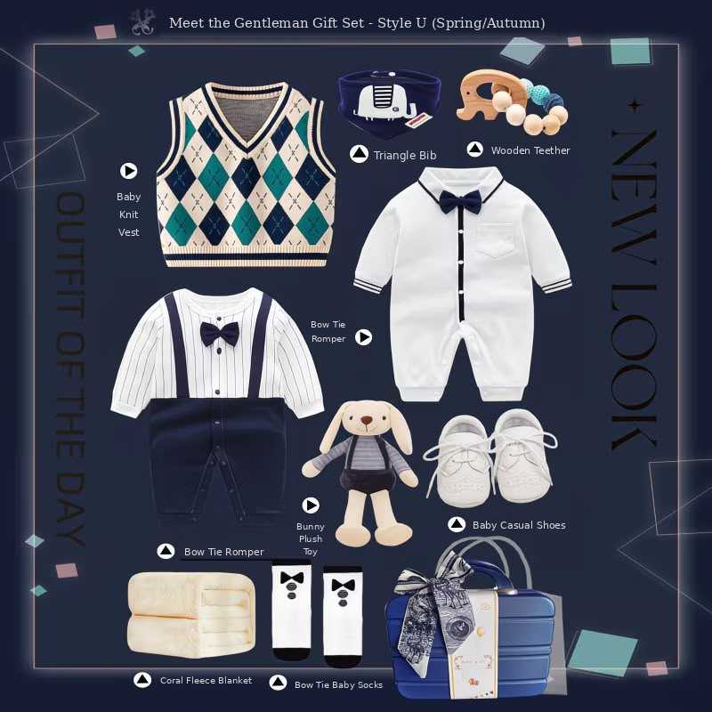 Faux-Suspender Romper Gentleman Set – Style (Spring/Autumn)