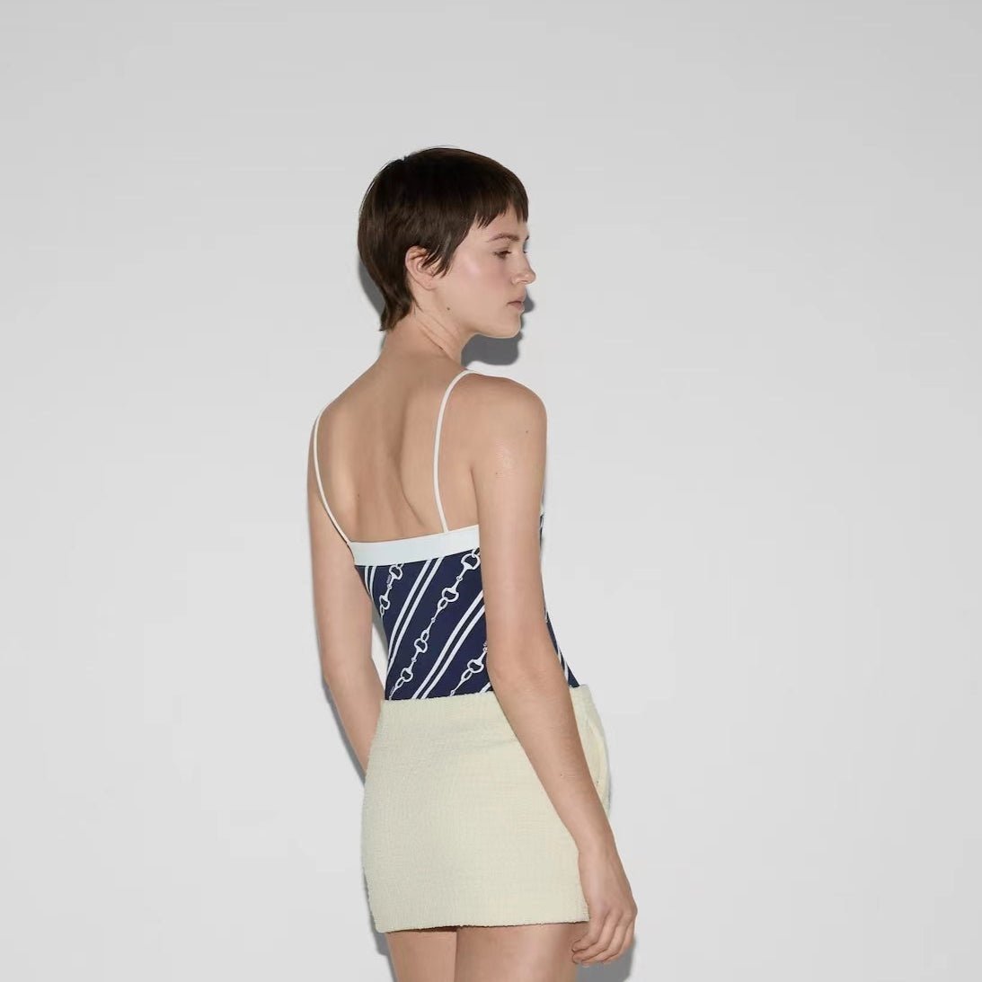 Gucci Horsebit Print Sparkling Jersey Swimsuit