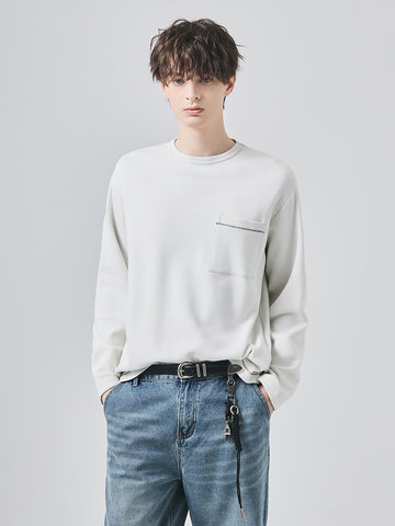 Men's Brushed Pocket Long Sleeve T-Shirt