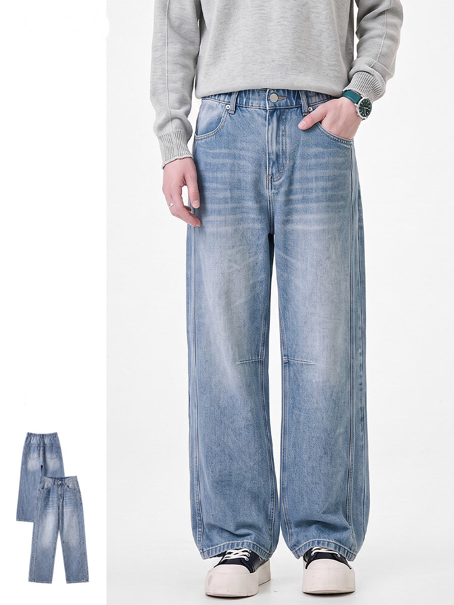 Men's Distressed Straight-Leg Jeans 6810B