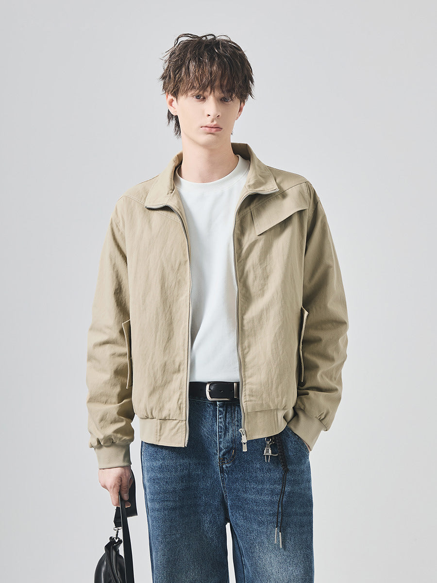Men's Loose Thickened Stand-Collar Zip-Up Jacket
