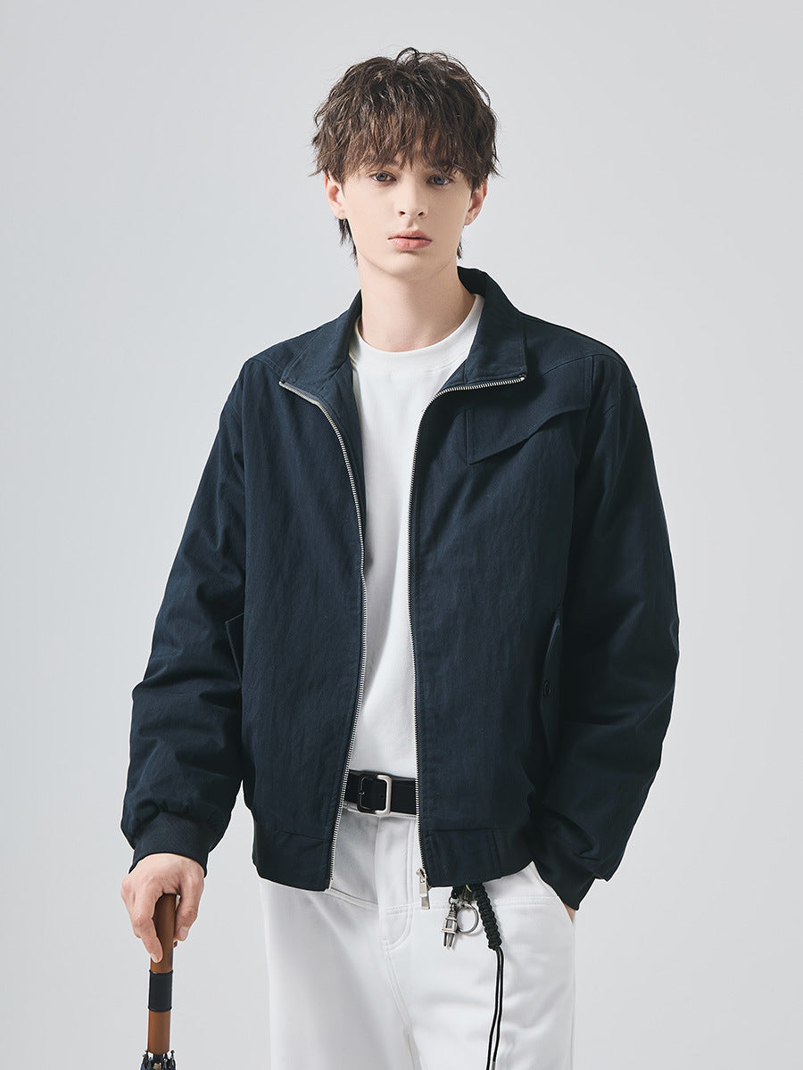 Men's Loose Thickened Stand-Collar Zip-Up Jacket