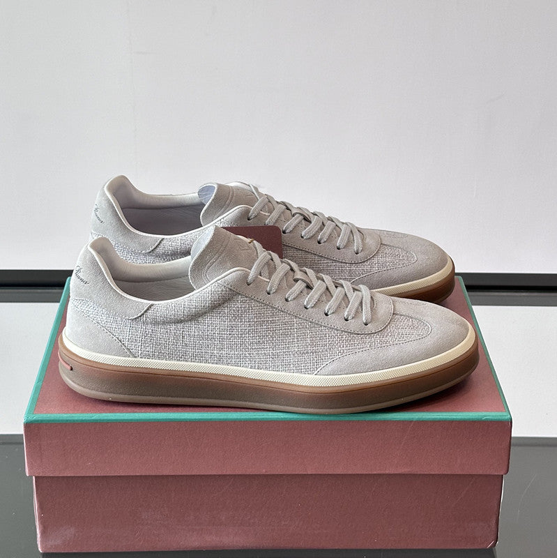 Men's Leather Low-Top Casual Sneakers