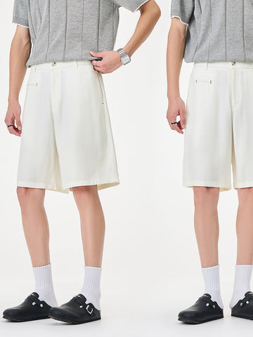 Men's Linen-Blend Relaxed Shorts
