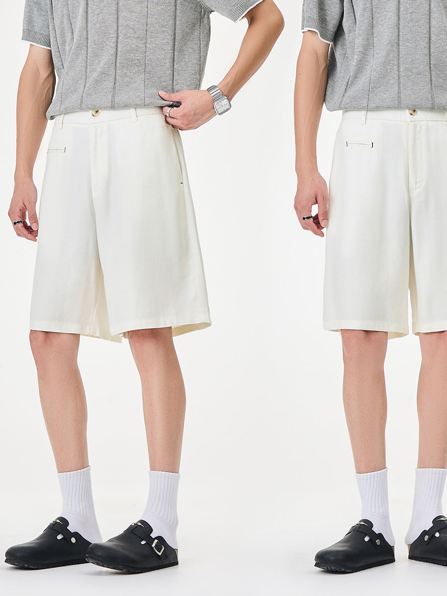 Men's Linen-Blend Relaxed Shorts