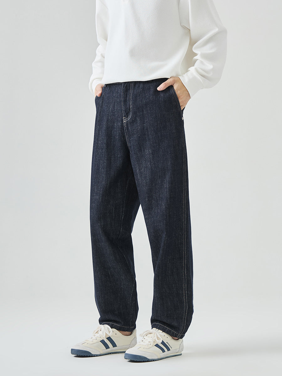 Men's Tapered Raw Denim Trousers