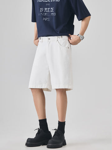 Men's Cotton Distressed Shorts