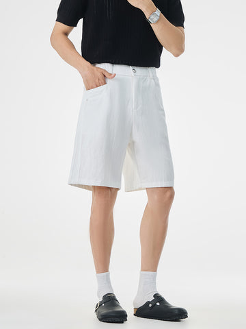 Men's Cotton-Lyocell Blend Relaxed Shorts