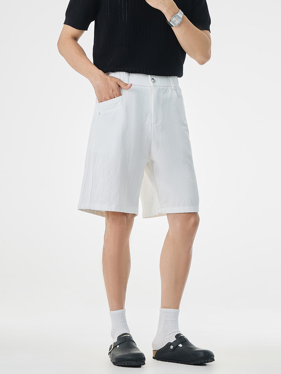 Men's Cotton-Lyocell Blend Relaxed Shorts