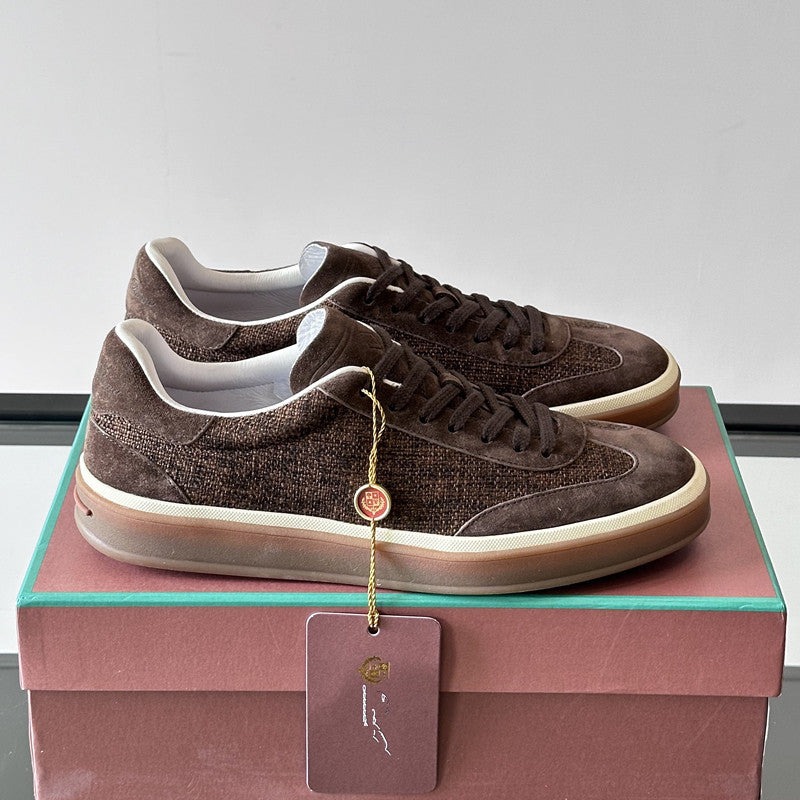 Men's Leather Low-Top Casual Sneakers