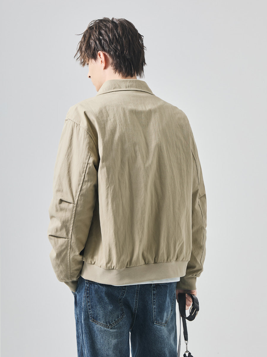 Men's Loose Thickened Stand-Collar Zip-Up Jacket