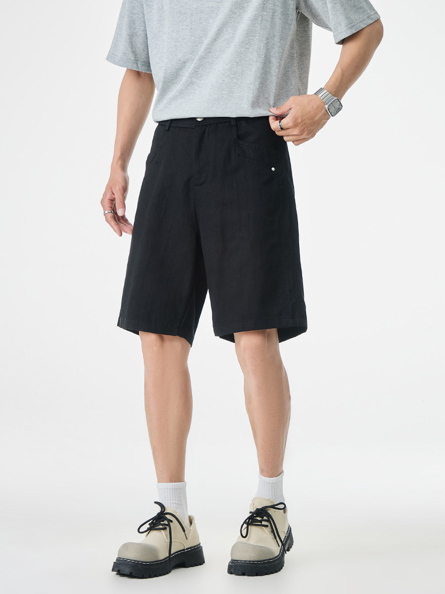 Men's Cotton-Lyocell Blend Relaxed Shorts