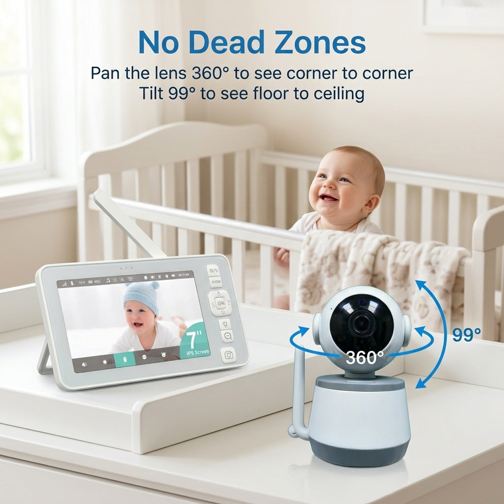 7-Inch Baby Monitor with WiFi6, App Connectivity and Night Light