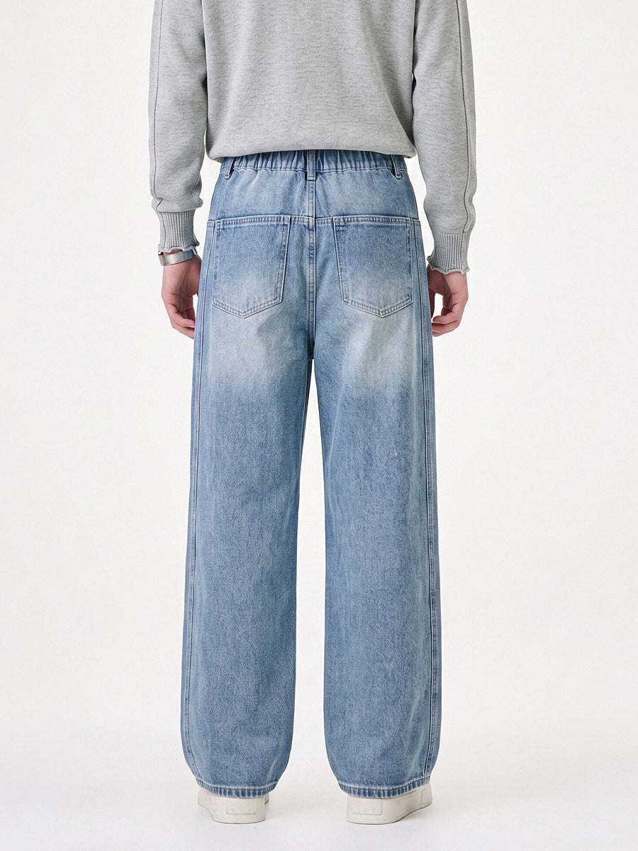 Men's Distressed Straight-Leg Jeans 6810B