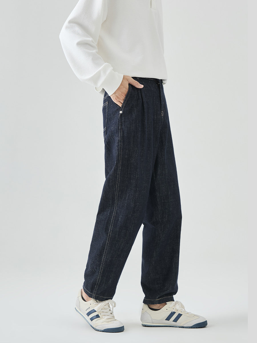 Men's Tapered Raw Denim Trousers