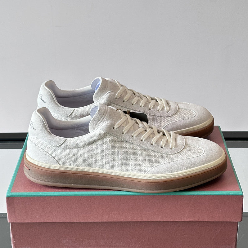 Men's Leather Low-Top Casual Sneakers