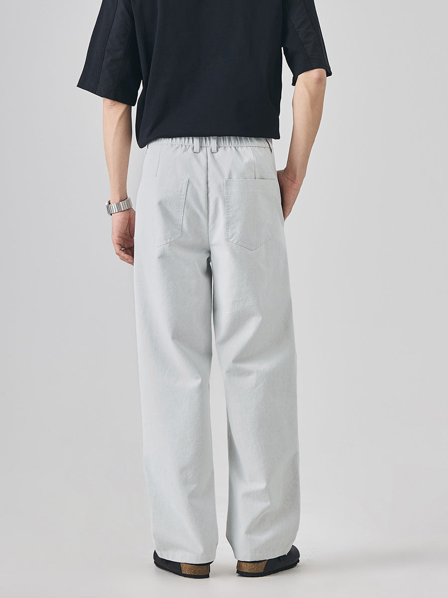 Men's Loose Casual Long Pants, Thin Summer Style with Metal Details