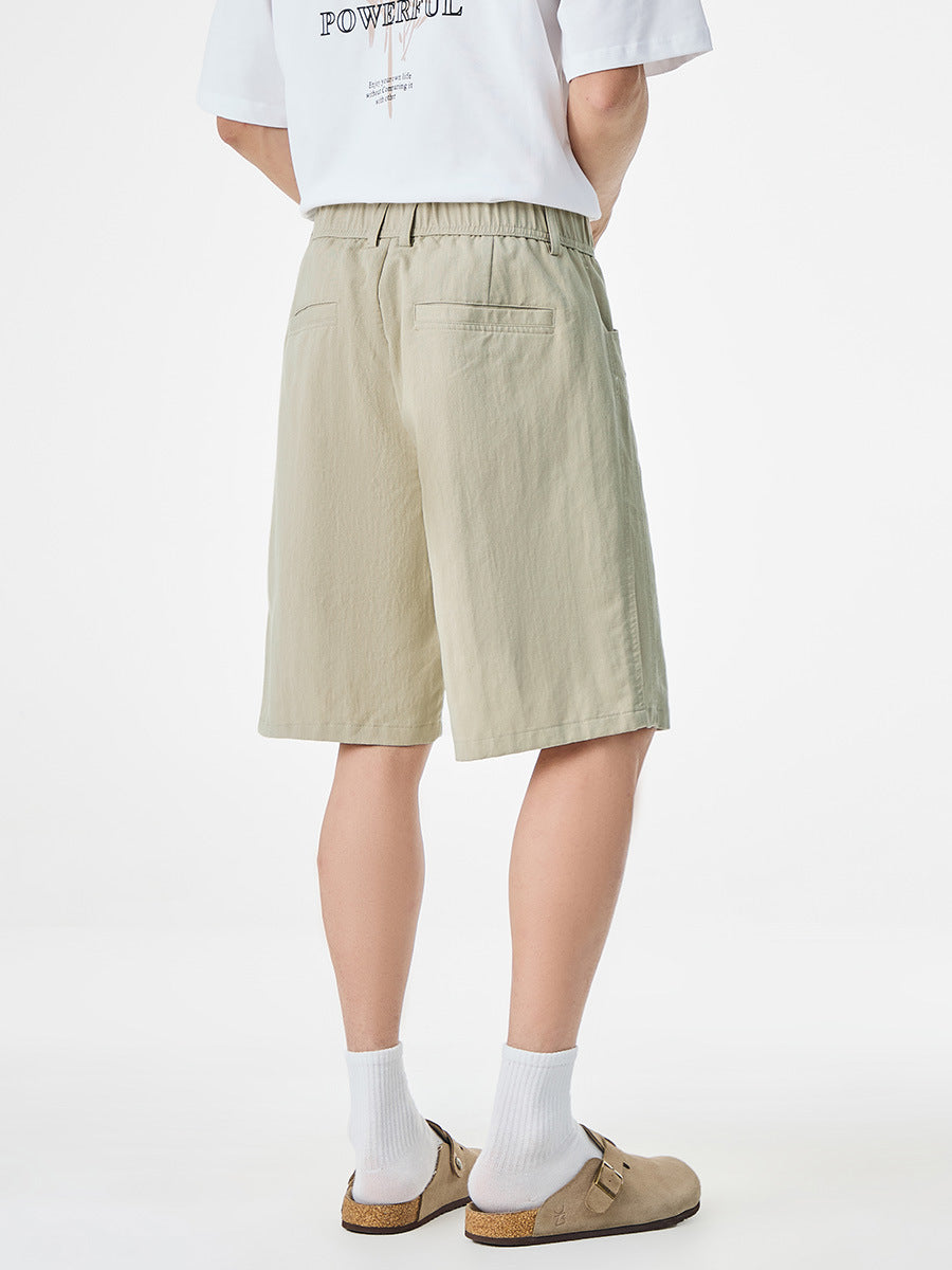 Men's Cotton-Lyocell Blend Relaxed Shorts