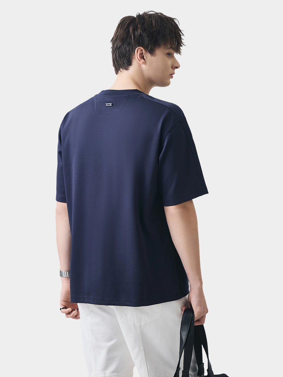 Men's Loose Short-Sleeve T-Shirt, Lightweight Crew Neck Basic Tee