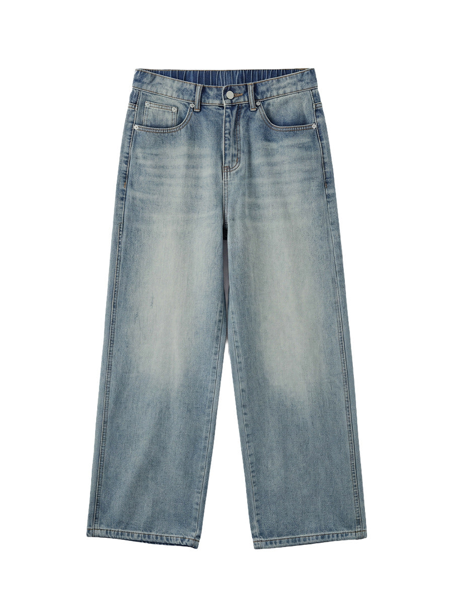 Men's Loose Straight-Leg Distressed Jeans