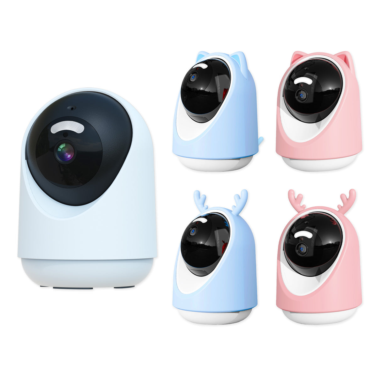 Wireless 5G Pan-Tilt Baby Security Camera with Night Vision and Privacy Cover