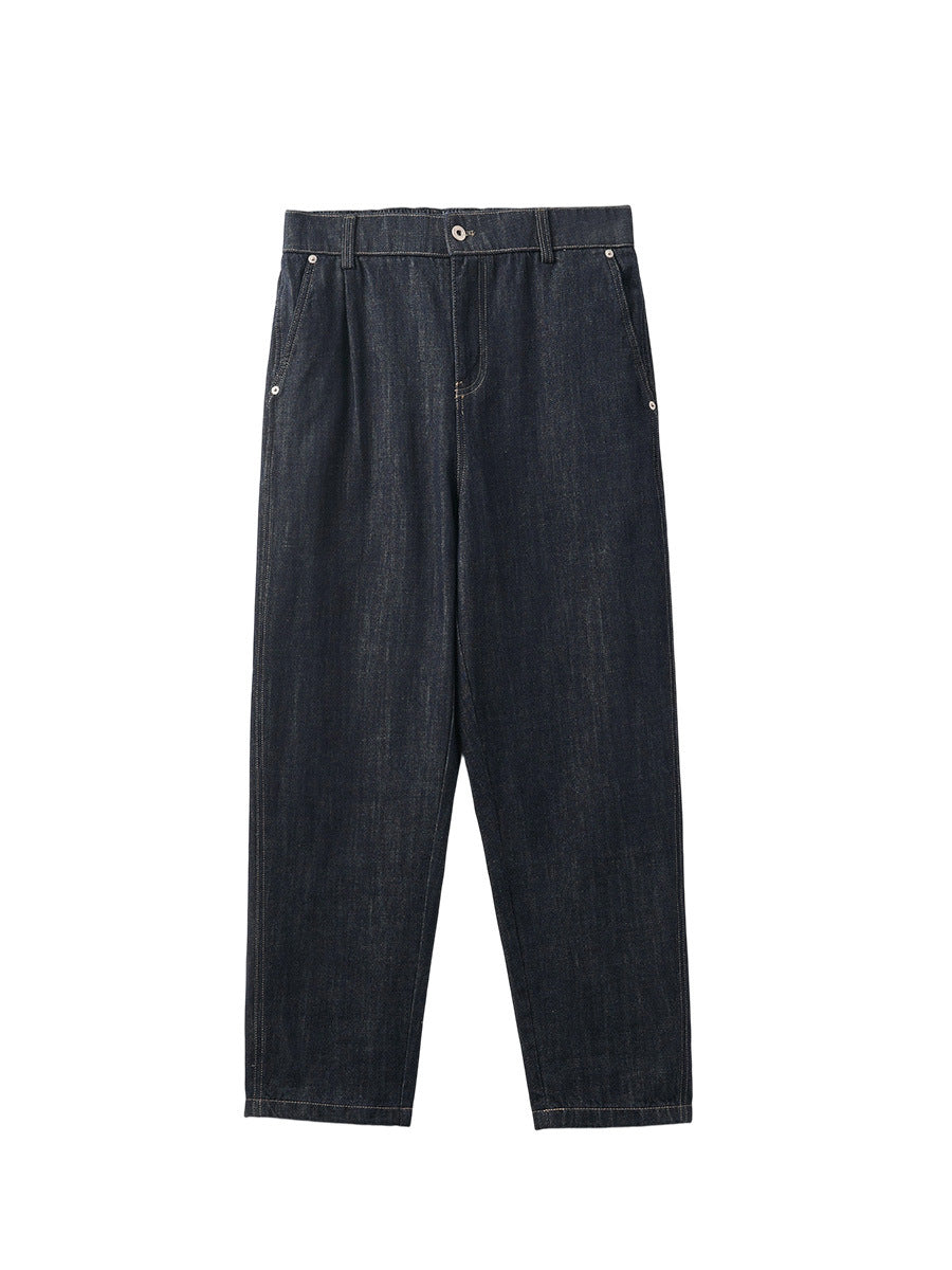 Men's Tapered Raw Denim Trousers