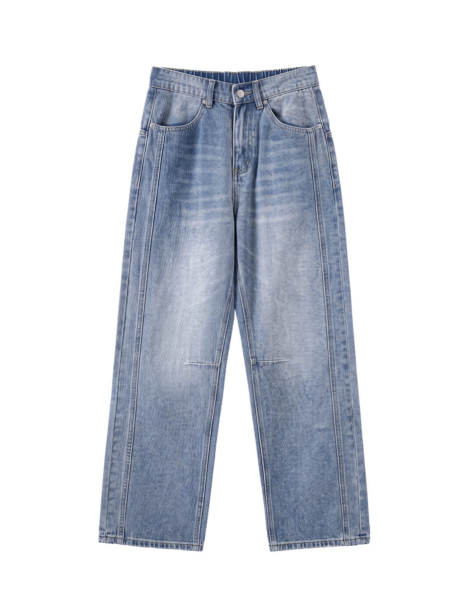 Men's Distressed Straight-Leg Jeans 6810B