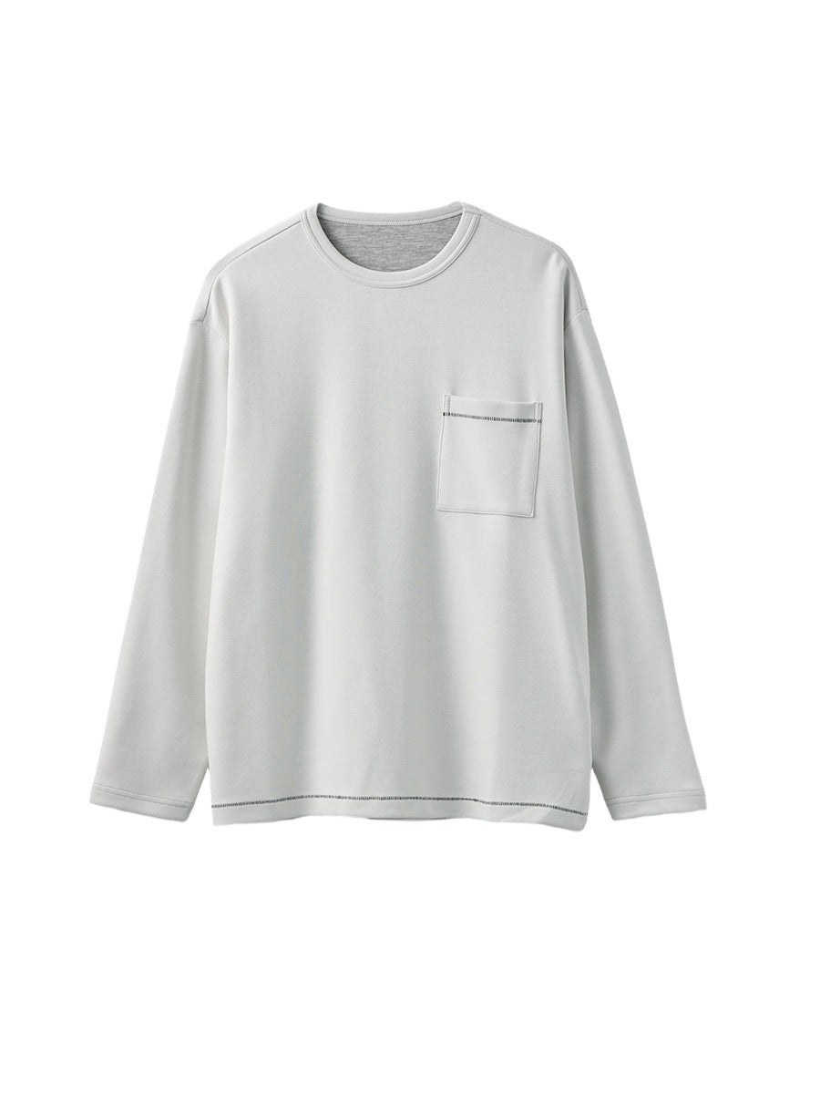 Men's Brushed Pocket Long Sleeve T-Shirt