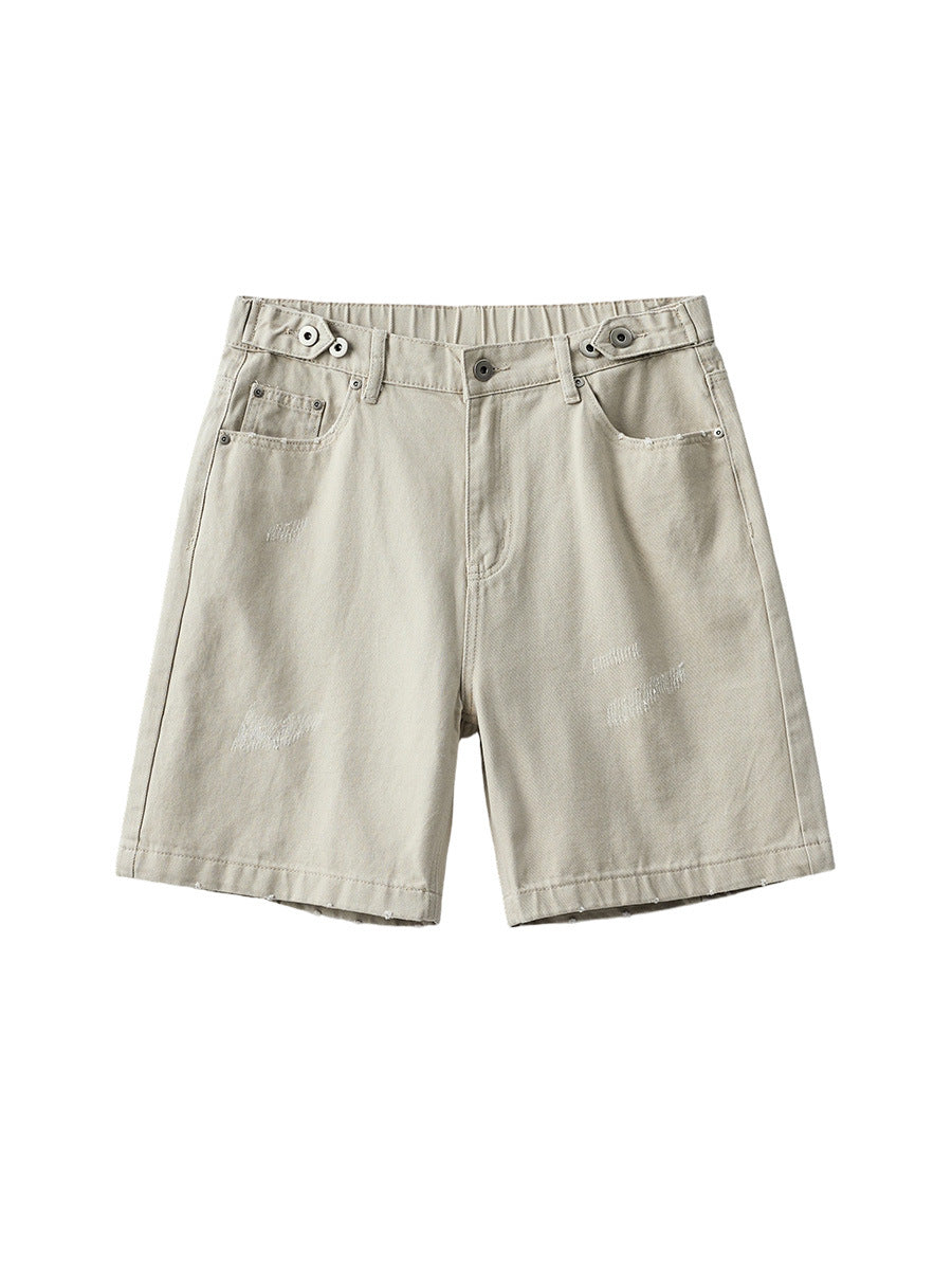 Men's Cotton Distressed Shorts