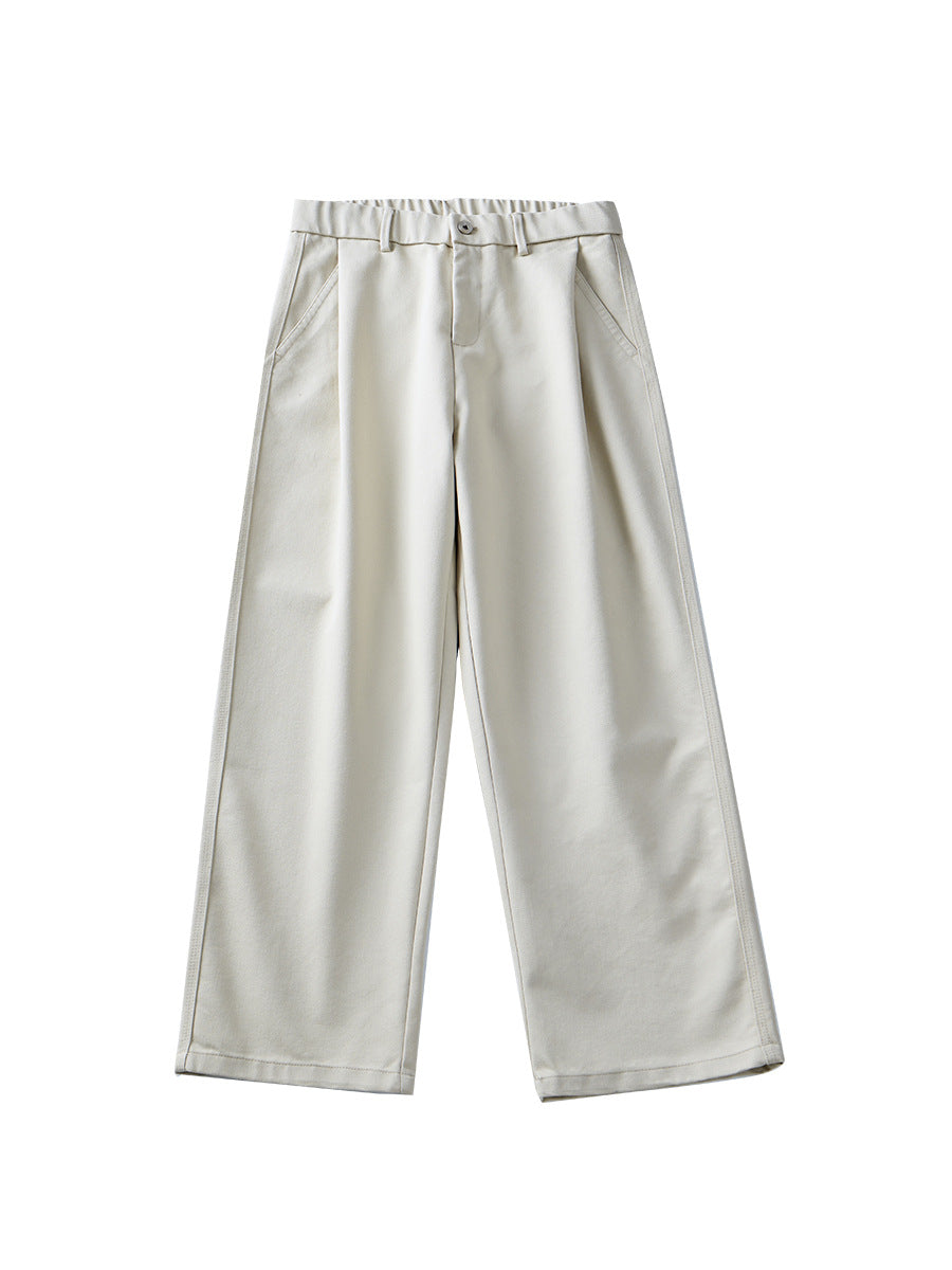 Men's Loose Wide-Leg Pleated Trousers