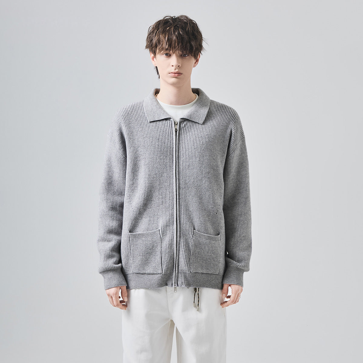 Men's Loose Lapel Knit Cardigan Jacket