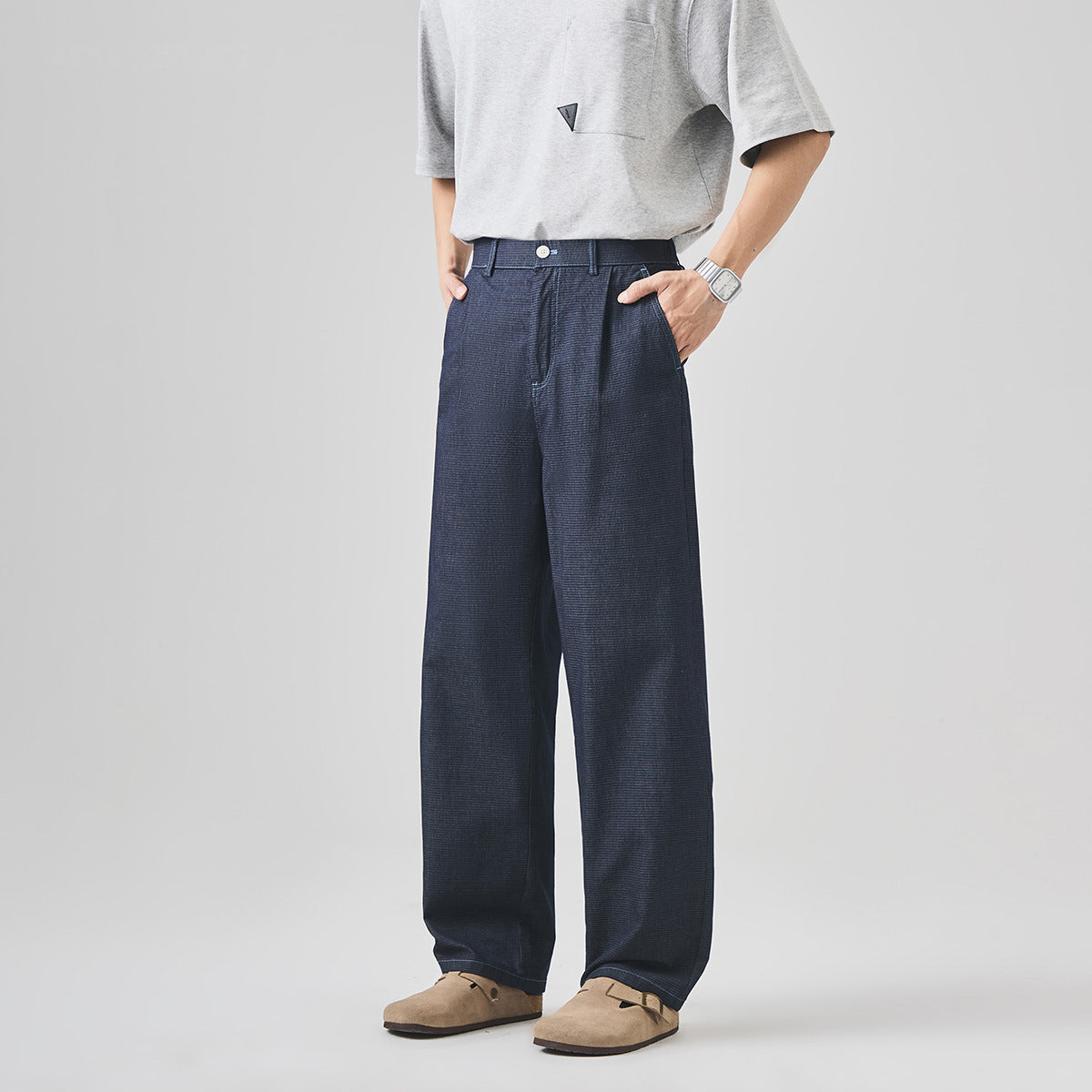 Men's Loose Straight-Leg Summer-Weight Jeans