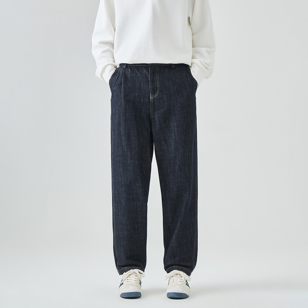 Men's Tapered Raw Denim Trousers