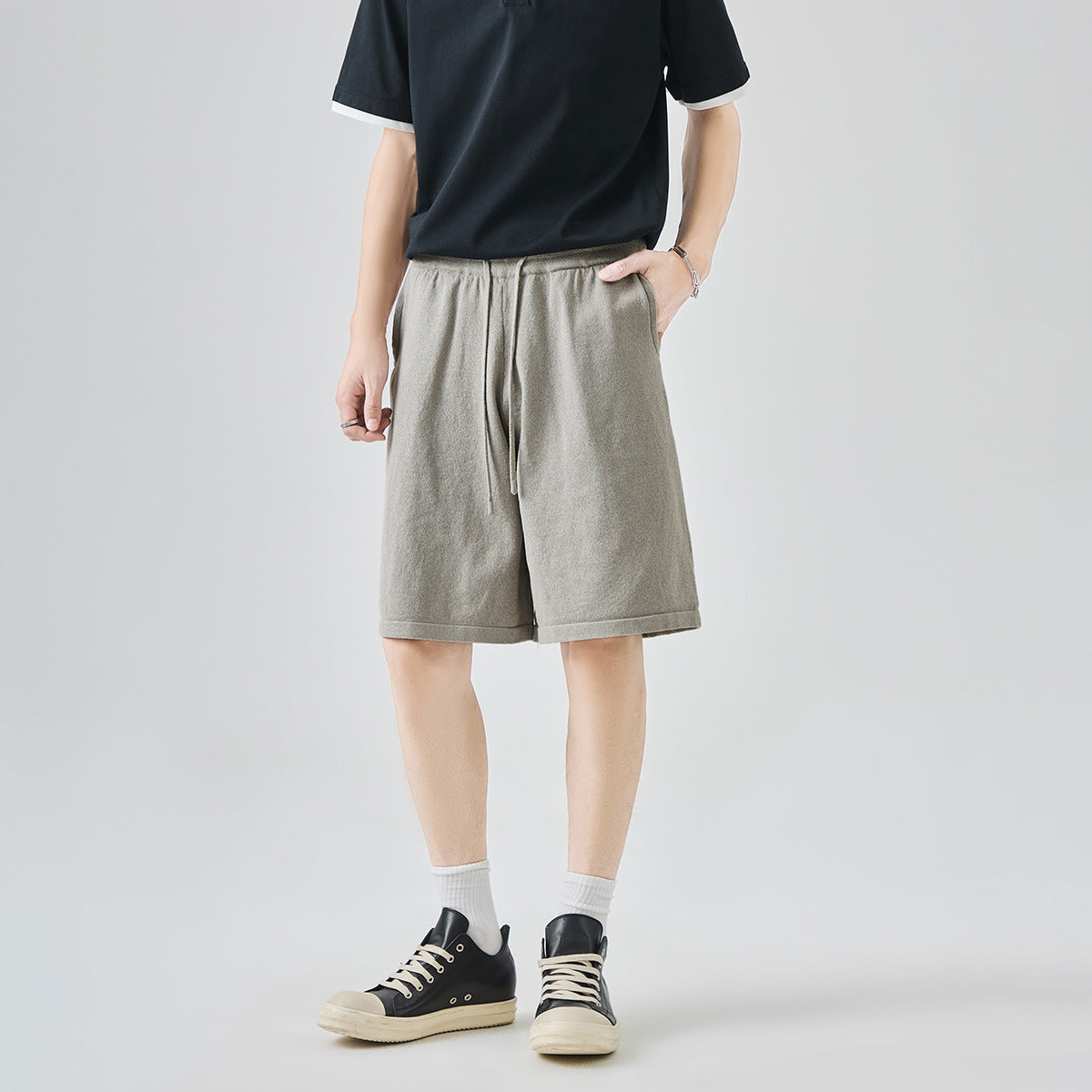 Men's Knit Drawstring Shorts