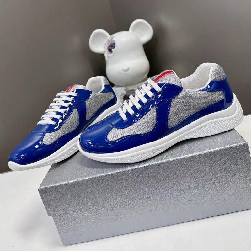 Men's Leather Panel Running-Style Sneakers