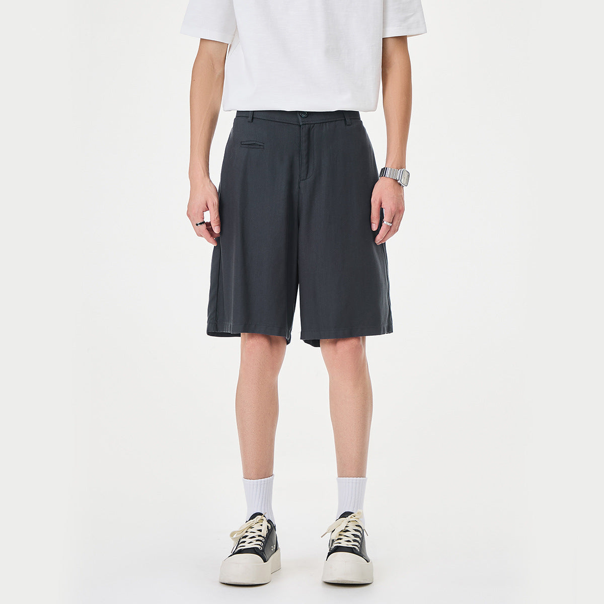 Men's Linen-Blend Relaxed Shorts