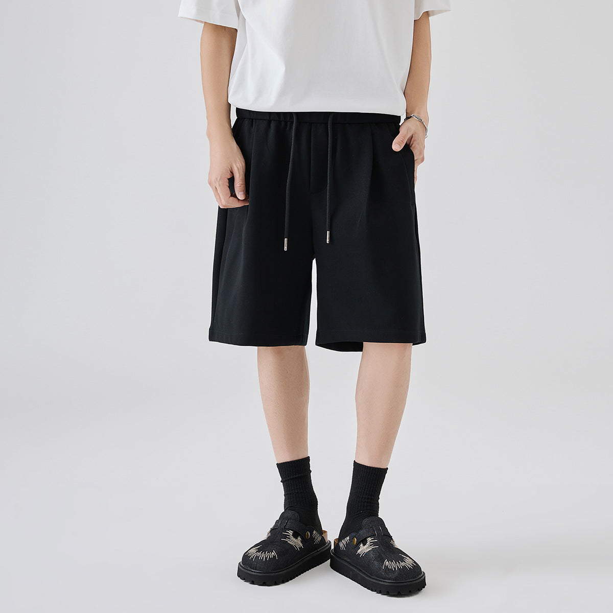 Men's Elastic Waist Casual Shorts
