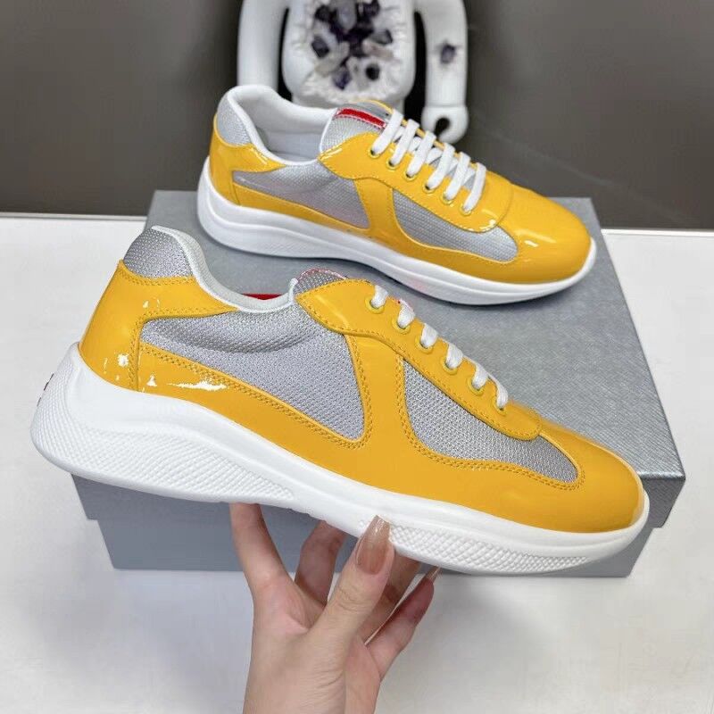 Men's Leather Panel Running-Style Sneakers
