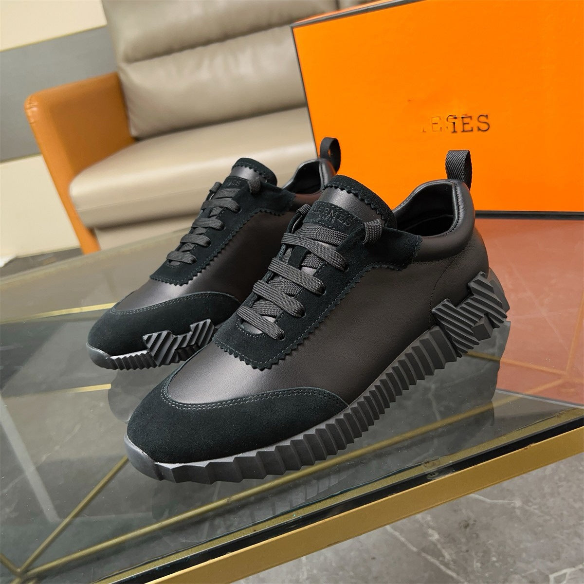Men's Breathable Mesh Running-Style Sneakers