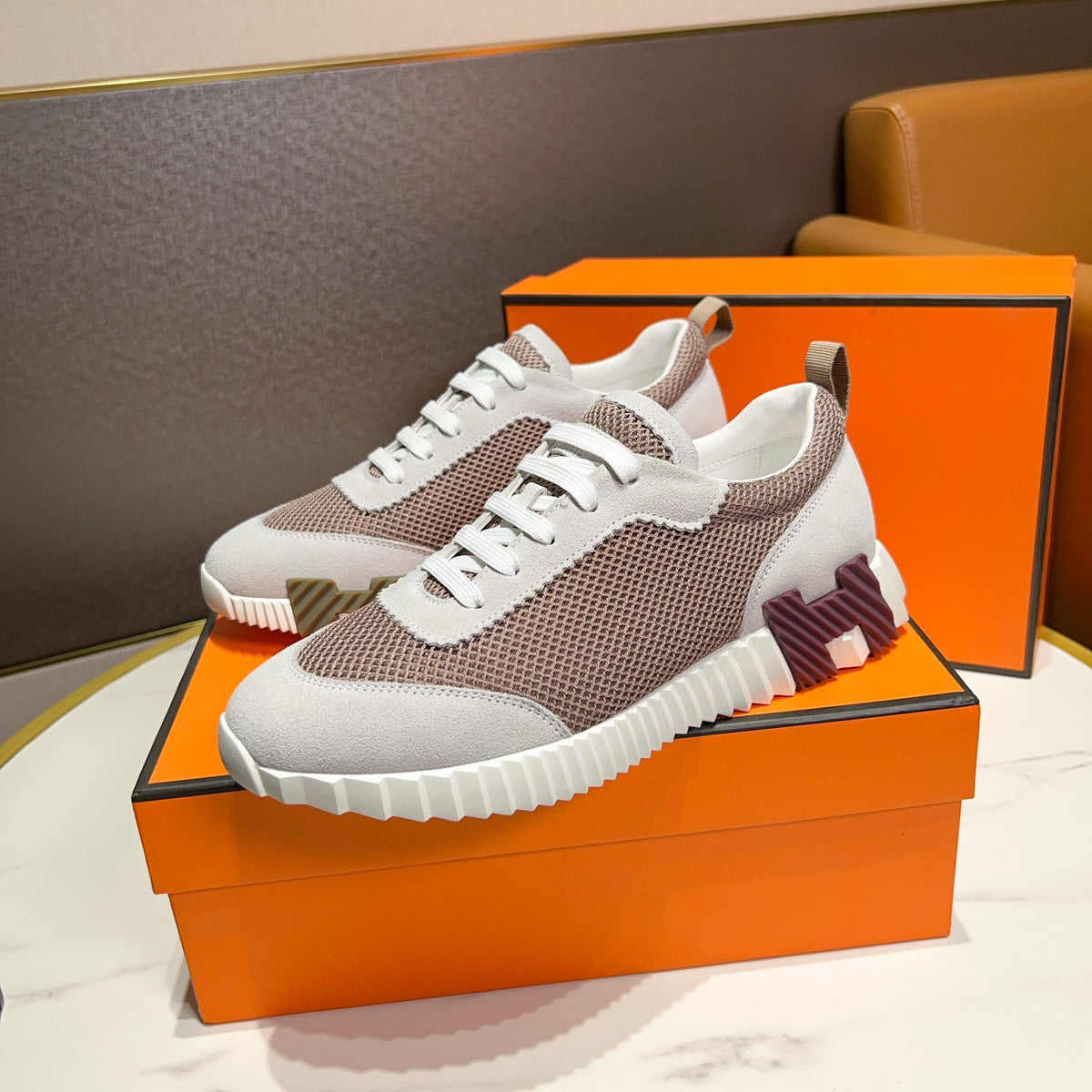 Men's Breathable Mesh Running-Style Sneakers