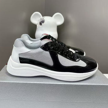 Men's Leather Panel Running-Style Sneakers