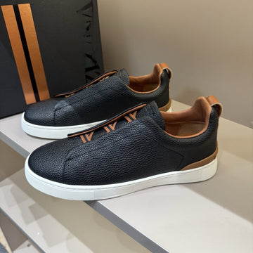 Men's Low-Top Leather Slip-On Loafers