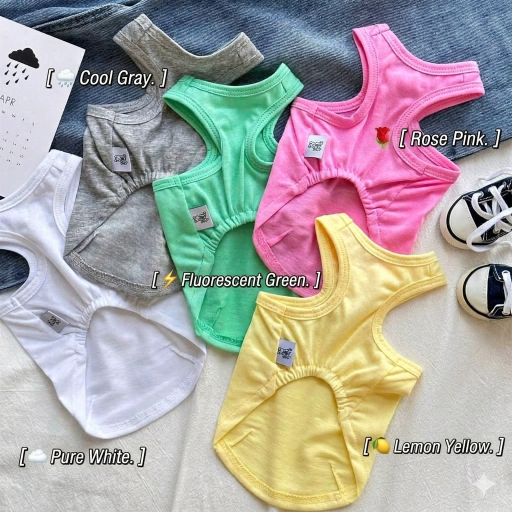 Bluetime® Classic Solid Color Pet Tank Top Vest