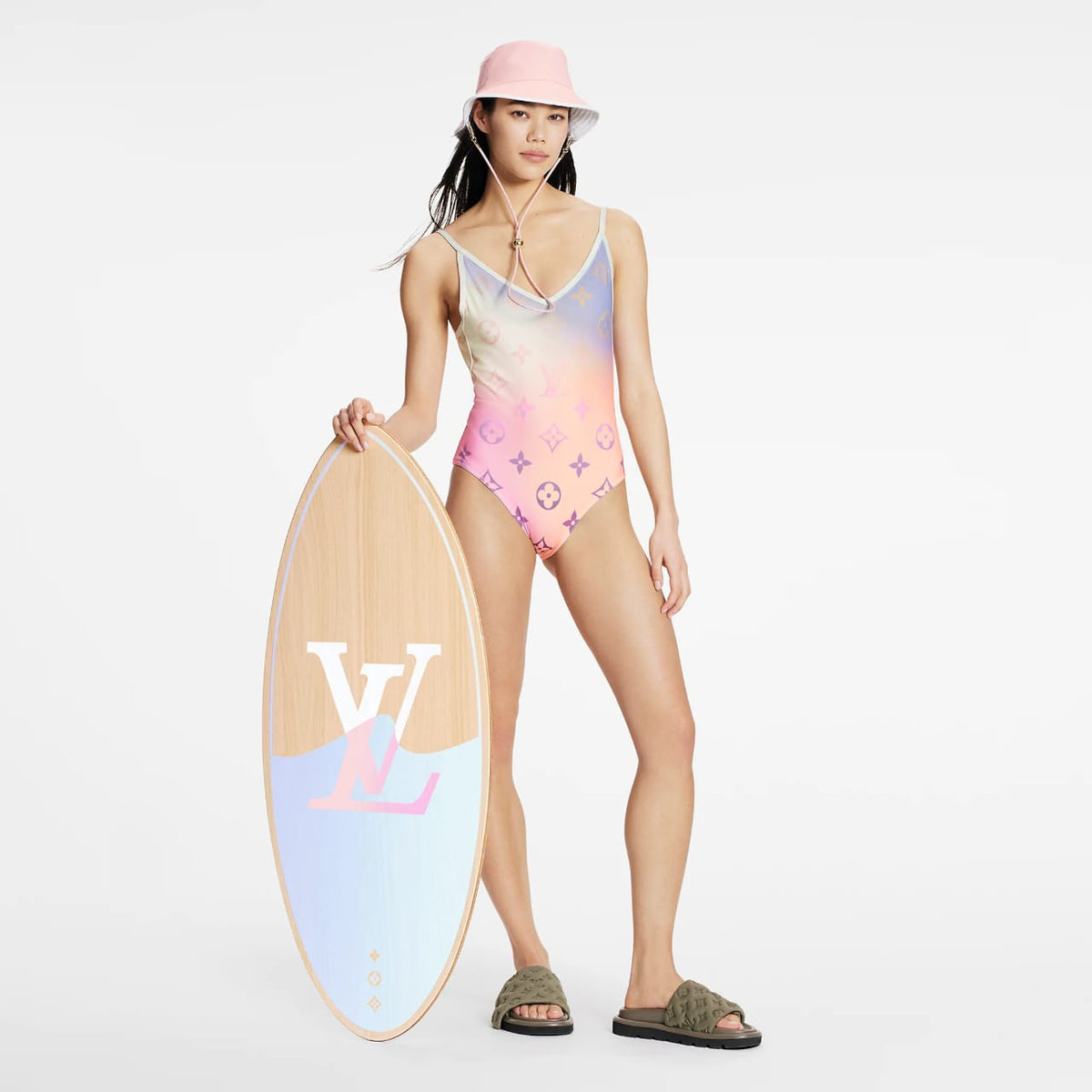 Louis Vuitton Monogram Gradient Cut-Out One-Piece Swimsuit
