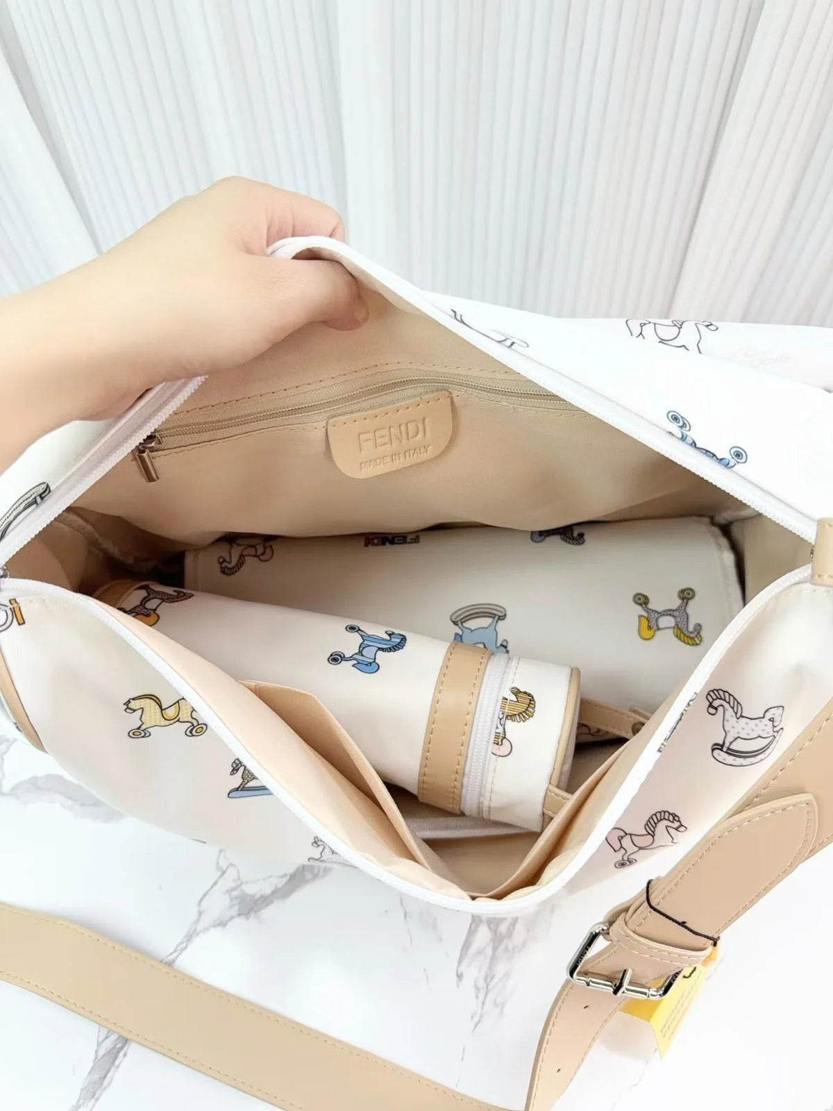 Fendi Baby Bag and Bottle Set - F09