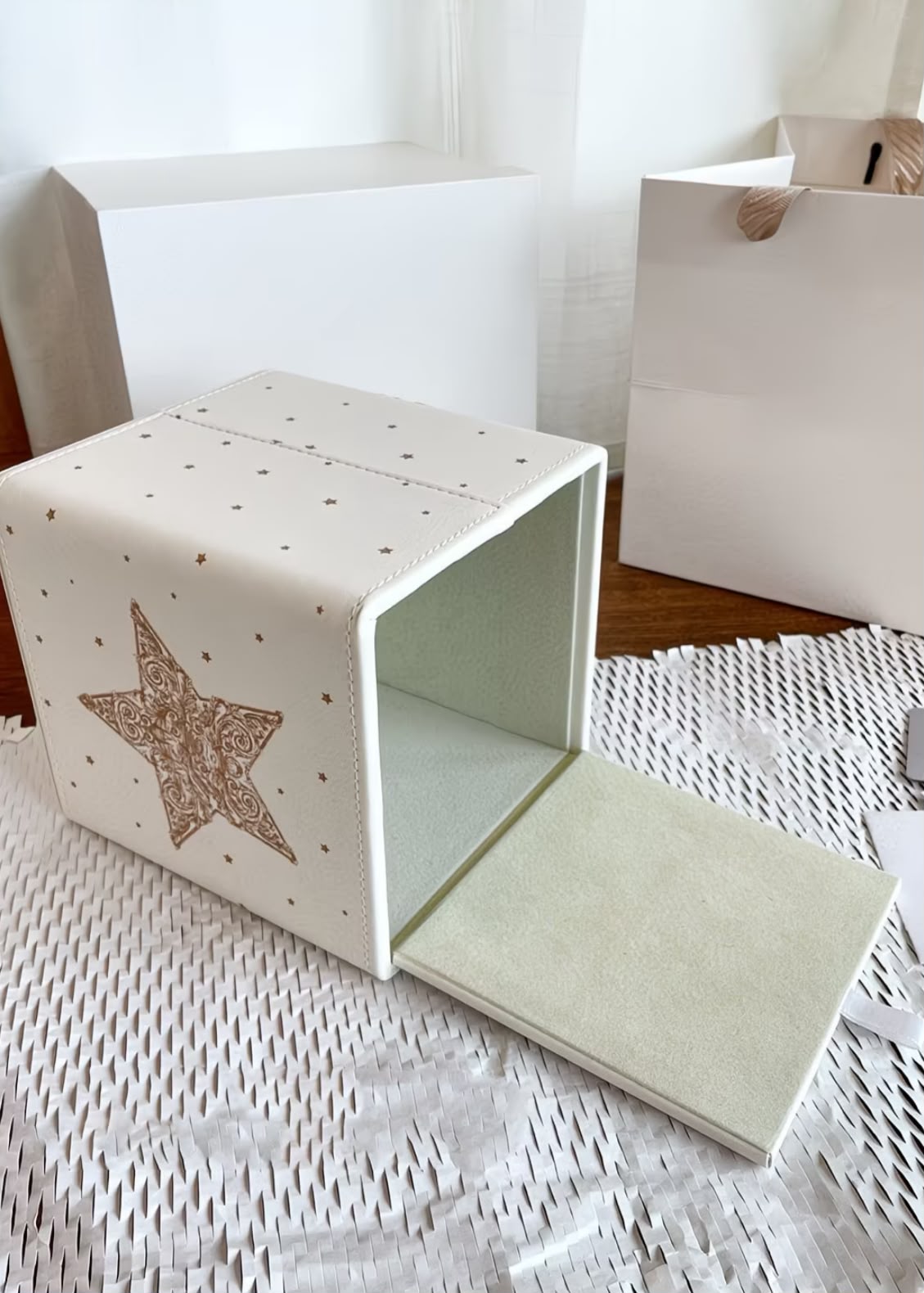 Christian Dior Leather Square Cardboard Box Tissue Holder