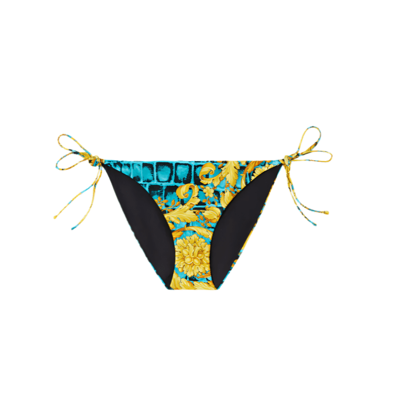 Versace Baroque-Print Tie-Side Bikini Briefs in